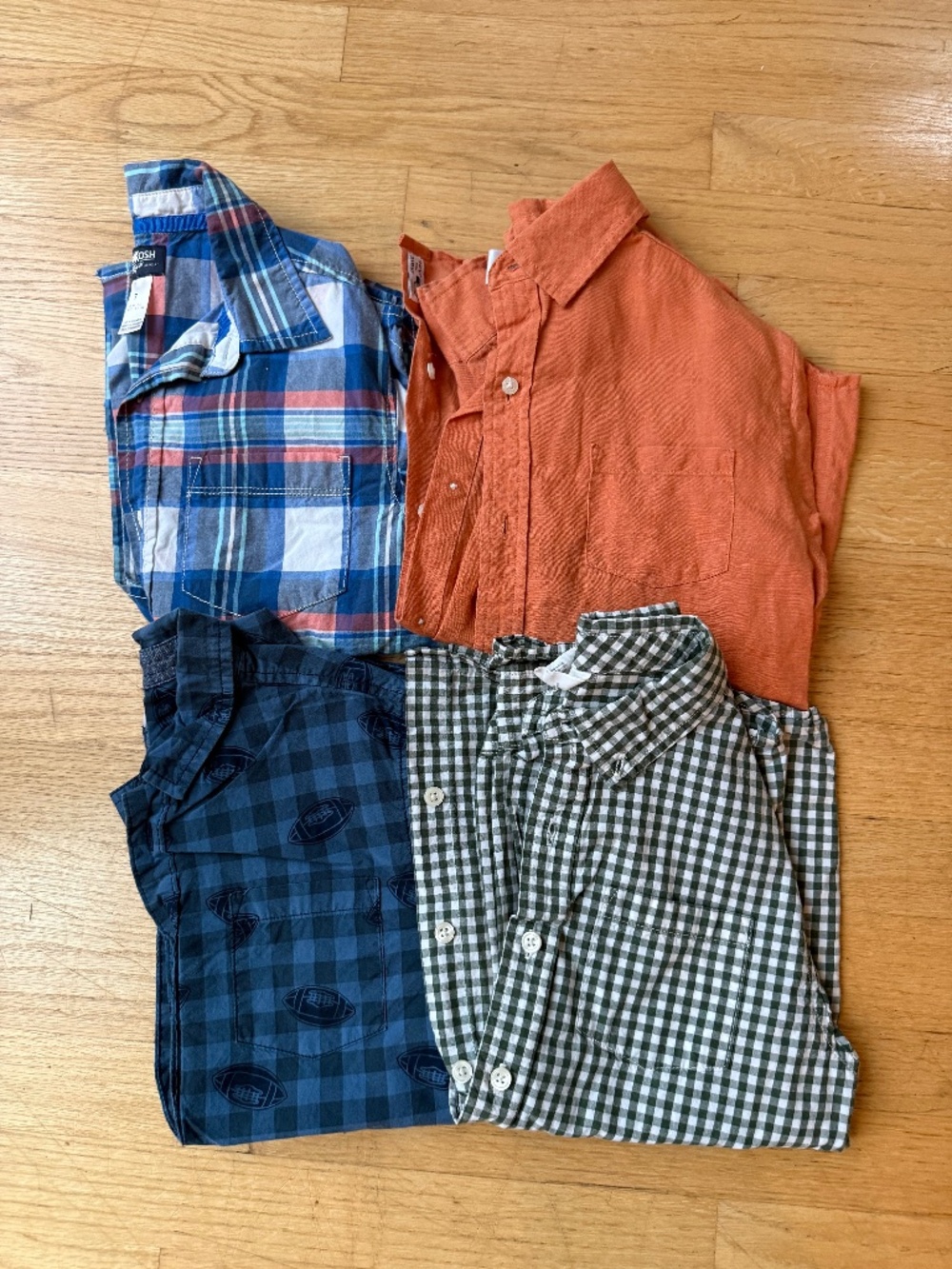 Size 7/8 Mixed Bundle Boys Long Sleeve Button Down Shirts